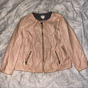 Chico’s Tan Leather Jacket